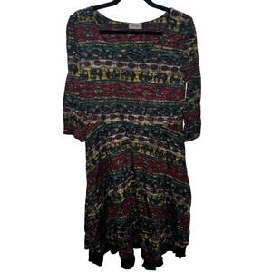 Plume and Thread Boho Elephant Dress Plus Size 4 Summer Dress